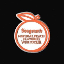 Seagramm's Peach Wine Cooler  Vtg Rubber Flexible Fridge Magnet 90's Advertise picture