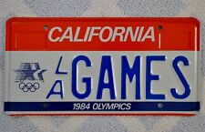 1984 California Los Angeles Olympics Games Sample License Plate ++ CA picture