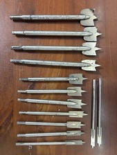 Vintage Millers Falls 11 Pc. Dyno-Mite Spade Heavy Duty Paddle Or spade Bit Set picture