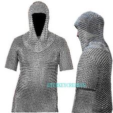 Museum Replica Handmade Medieval Chain Mail Armor Shirt and Coif 60