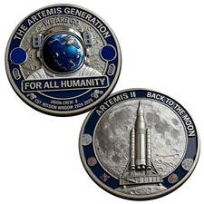 NASA Artemis II Lunar Mission Challenge Coin Collectable Commemorative 1-pc e picture