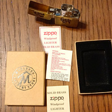 Zippo Solid Brass Windproof Lighter Marlboro Country Store w/ Box & Paperwork picture