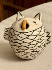 Vintage Acoma Pottery Owl Figurine by FM Waconda signed - 4