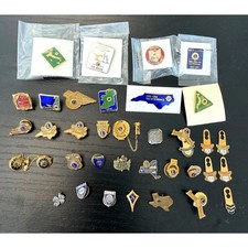 Vintage Lions Club Pin Attendance Officer State Convention 1950s-2000s-36 Pieces picture