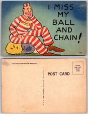 Prisoner Humor Comic Postcard picture