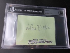 ALAN NAPIER BATMAN SIGNED 4X6 ALBUM PAGE ENCAPSULATED BECKETT BAS picture