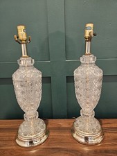 1950s  Baccarat Inspired Crystal  French Style  Table Lamp set picture