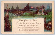 Vintage Postcard, Art, Birthday Wish picture