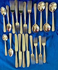 20 PCs Oneida Unity Silverware Flatware Tiered Fluted Handle EUC VTG picture