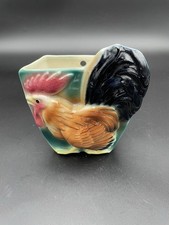 Royal Copley Rooster Wall Planter Ceramic, 5.5” Tall, Great Colors picture