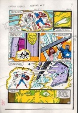 Vintage Original 1980's Captain America Annual 7 page 24 Marvel color guide art picture