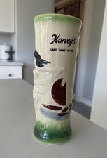 Vintage Harvey’s Lake Tahoe Hula Girl Tiki Vase 8” Nevada Casino Souvenir Bar  picture
