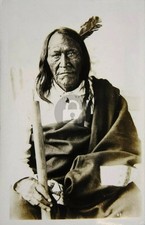 1920s Native American Sioux Indian Chief American Horse RPPC Photo Postcard COPY picture