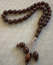 Resin Prayer Beads Misbaha , Tasbih, Subha, Rosary, 33 Beads Dark Burgundy color picture