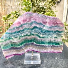 2.76LB   Large Natural beautiful Rainbow Fluorite Crystal flake original stone. picture