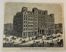 1876 magazine engraving~ WORKING WOMEN'S HOME ~ Park Ave at 32nd St, NYC picture
