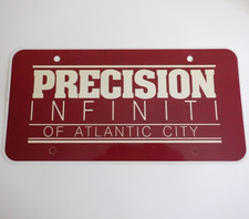 NOS 1990s Precision INFINITI ATLANTIC CITY NJ Dealer LICENSE PLATE Nissan Datsun picture