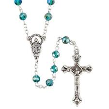Emerald Glass Bead Rosary,Beads:6MM faceted,emerald green;Length:20,1.75crucifix picture