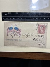 1862 Civil War Patriotic Cover Harpers Ferry VA Postmark 3 Cent Rose Stamp picture