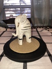 White Elephant Porcelain w/ gold looking accent Figurine 6.5”approx.  - OOB picture