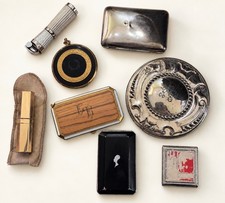 Vintage Vanity Lot 8 Pieces Volupte Armand Estee Lauder Compacts Lighter picture