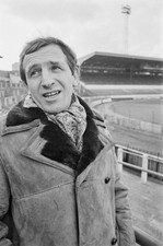 English actor Leonard Rossiter at Stamford Bridge football stadium- Old Photo picture