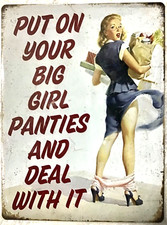 12x16 TIN SIGN Panties sexy girl Funny Daughter Girlfriend Wife SS picture