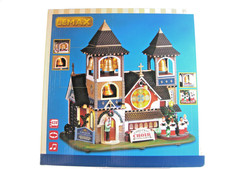 LEMAX #25859 CHRISTMAS CHIMES SIGHTS & SOUNDS  LIGHTED BUILDING NEW IN BOX picture