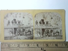 Hampton Beach NH Blake Cottage Stereoview William N Hobbs 1870s Flat Mount picture