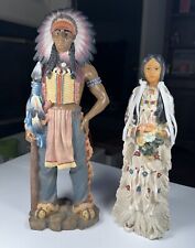Vintage Young's Inc Native American Indian Chief And His Bride 13