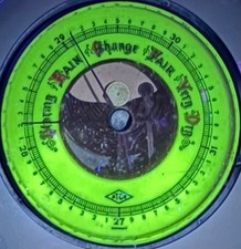 Vintage Baromer UV Reactive Custard Glass Dial Glow ATCO Made in Germany picture