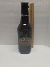 Vintage Budweiser Buckmasters Glass Beer Bottle 15” Rare Embossed picture