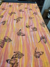 BT Yard Vintage  Retro Butterfly Ombre Striped 60s Fabric Lightweight clothing picture