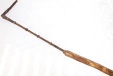 Antique West Cowboy Guacho Silver Gold Handle Braided Rawhide Horse Whip Crop picture