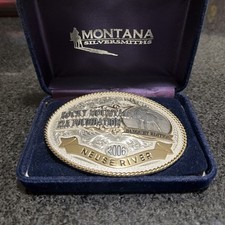 Rocky Mountain Elk Foundation Banquet 4” Big Belt Buckle 2006 Neuse River Chapt picture