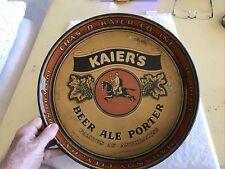 KAIER’S BEER ALE PORTER VINTAGE TRAY, MAHANOY CITY, PA…..VERY RARE picture