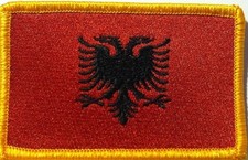 Albania Flag Embroidered Iron-On Patch Military Tactical  Emblem  picture
