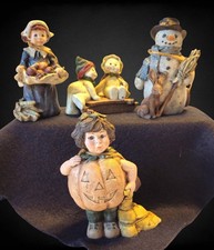 Sarah's Attic Lot of 5 Halloween-Thanksgiving-Christmas Limited Ed. Figurines picture