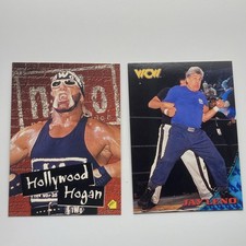 Topps 1998 WCW/nWo Trading Cards Lot of 2 Hollywood Hogan S5 & Jay Leno picture