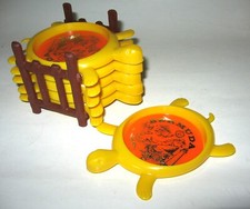 VTG Set of 6 Turtle Shaped Drink Coasters - Souvenir of Bermuda - Excellent Cond picture