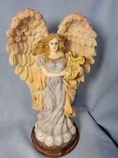Angel with Pastel colored wings and Lyre- Musical figurine picture