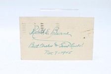 Vintage Robert E. Burns Signed Postcard - Nov. 7, 1945 picture
