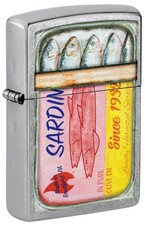 Zippo Sardines Design Street Chrome Windproof Pocket Lighter, 207-125539 picture