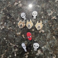 7x Vintage Marvel Pins Spiderman Ghost Rider Punisher 1989 1991 1993 Comic Pin picture