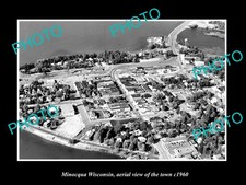 Minocqua Wisconsin Aerial View Of The Town c1960 Old Large Historic Photo picture