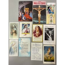 Vintage Lot Catholic Religious Ephemera, Holy Prayer Cards Devotional Catholic picture