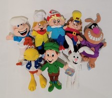 Vintage 1990's BREAKFAST CEREAL MASCOT Bean Bag LOT - Kellogg's & General Mills picture