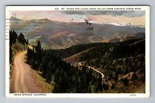 Idaho Spring CO-Colorado, Mt Evans, Clear Creek Valley Vintage c1930 Postcard picture