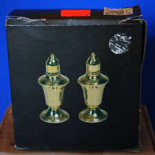 1983 Vintage Brass Salt & Pepper Shakers Made in India Maurice Duchin Beautiful picture