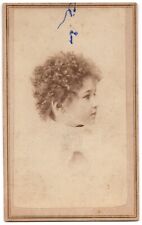 ANTIQUE CDV C. 1860s G.H. LOOMIS CUTE AFRICAN AMERICAN GIRL BOSTON MASSACHUSETTS picture